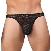 Bong Thong Stretch Lace Black Small/Medium