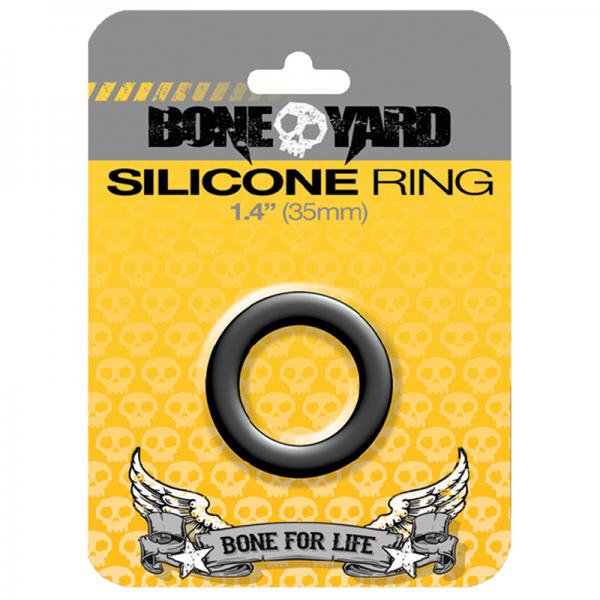 Boneyard Silicone Ring 1.4 inches Black